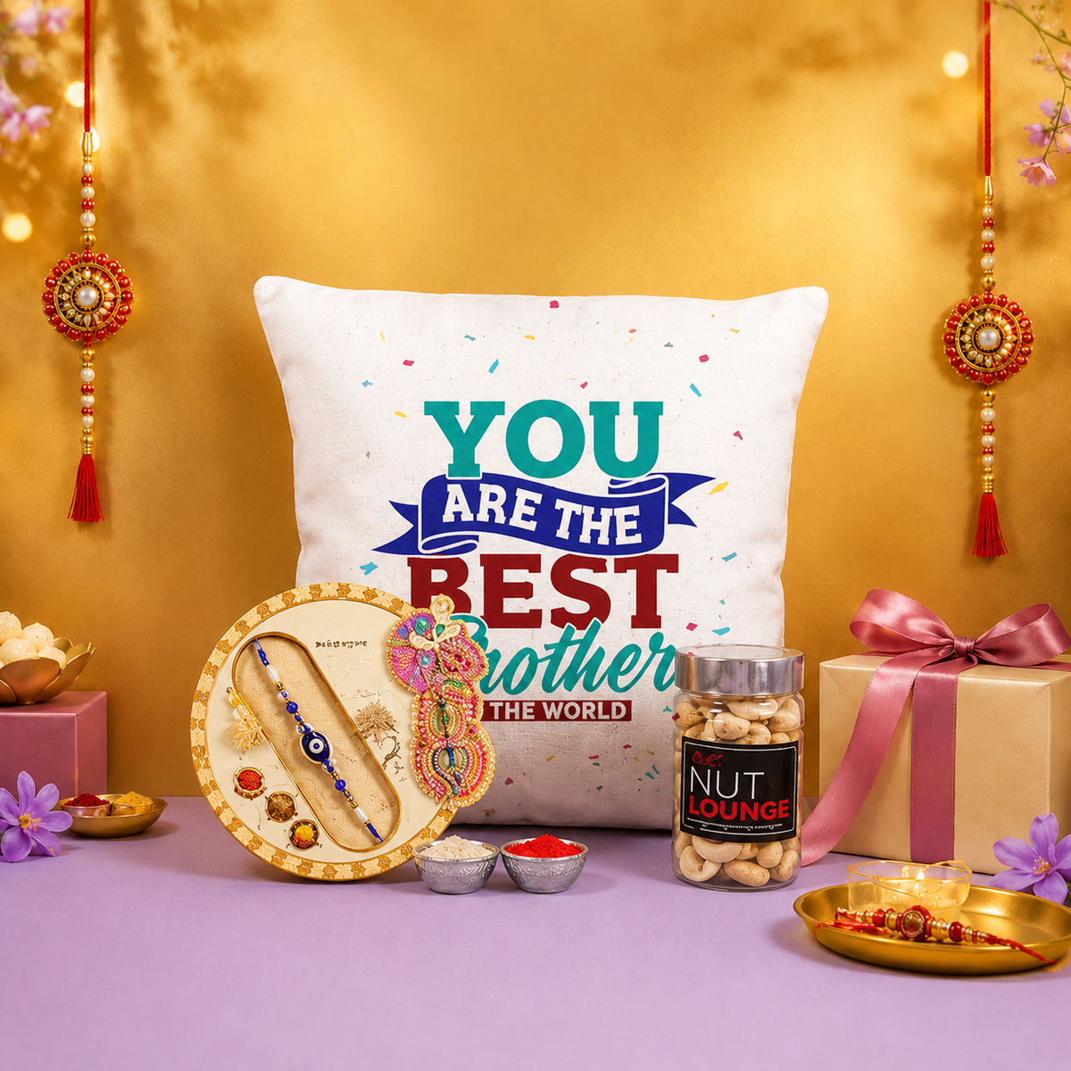 Personalized Happiness Rakhi Combo
