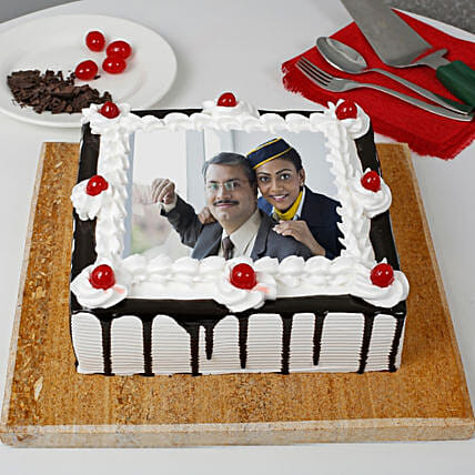 Black Forest Special Fathers Day Photo Cake