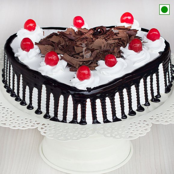 Heart Shaped Blackforest Cake