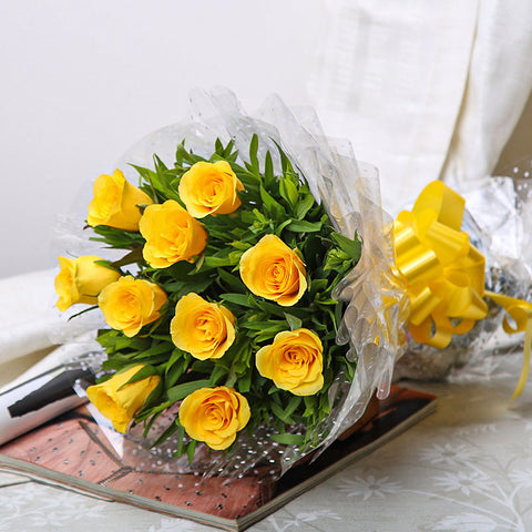 Vibrant Yellow Rose Bouquet