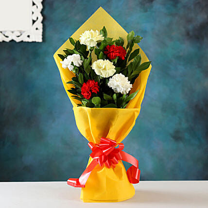 Mixed Carnations Hand Tied Bunch