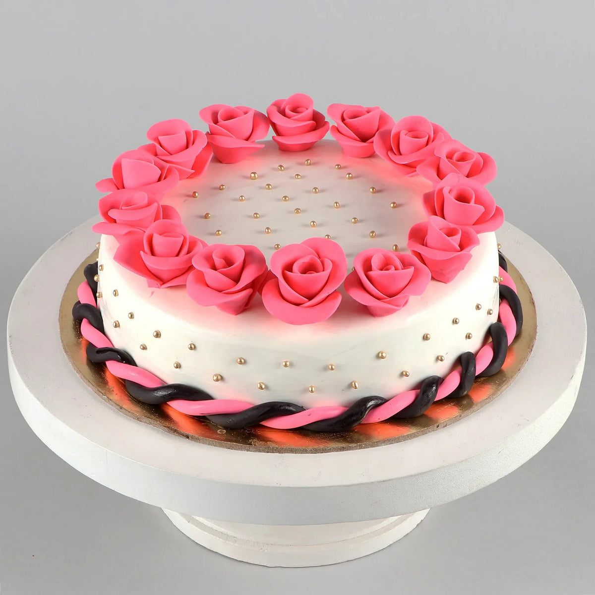Roses Around Designer Truffle Cake