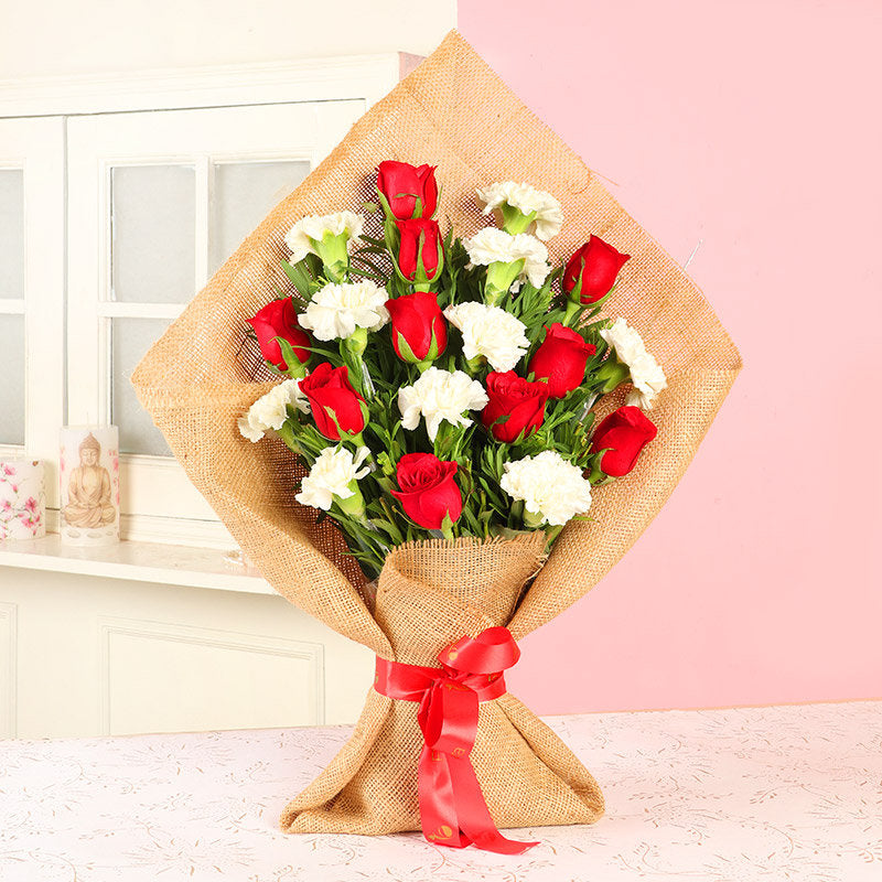 Roses N Carnation Bouquet