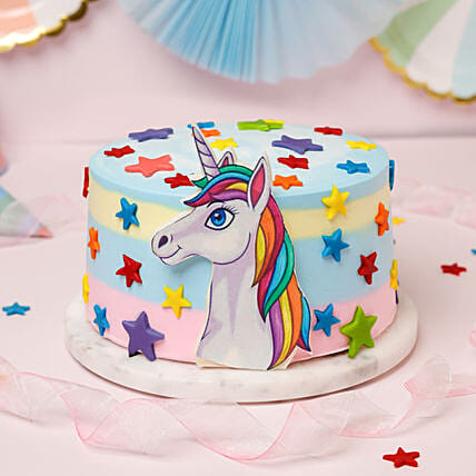 Unicorn Theme Truffle Cake