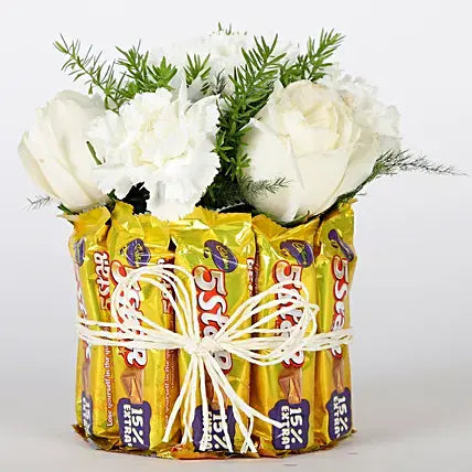 Five Star Floral Glass Vase Arrangement