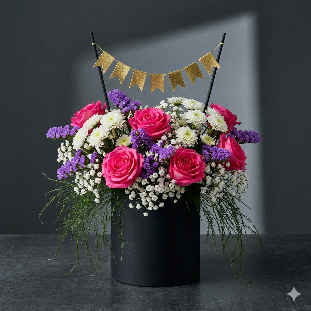 Crimson Red Rose Bouquet with Wide Metallic Gold Ribbon
