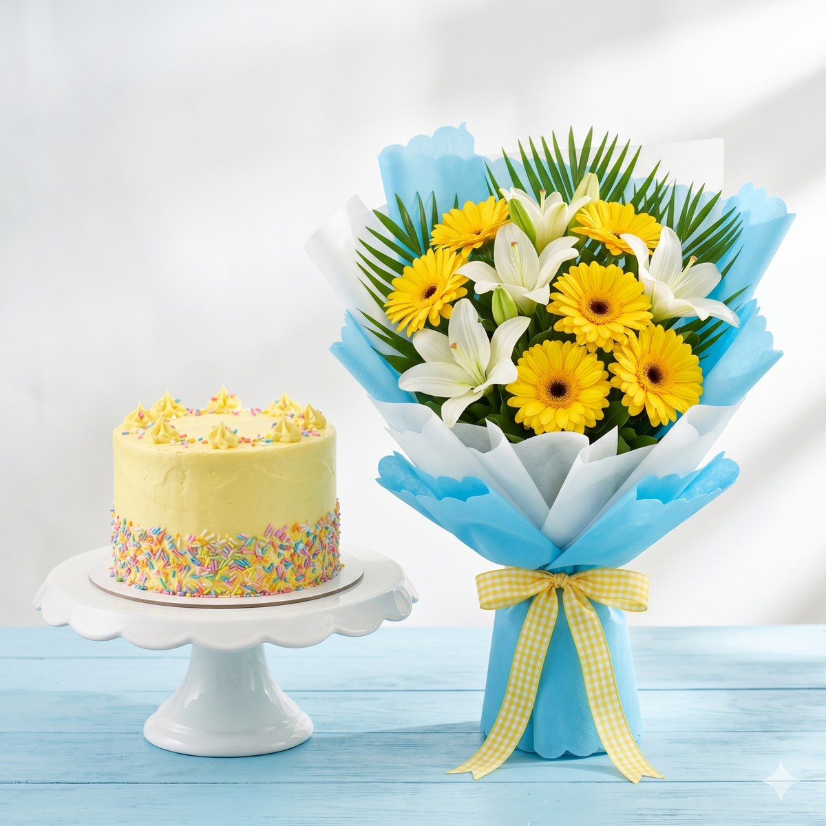 Yellow Gerbera & Lily Birthday Gift Set