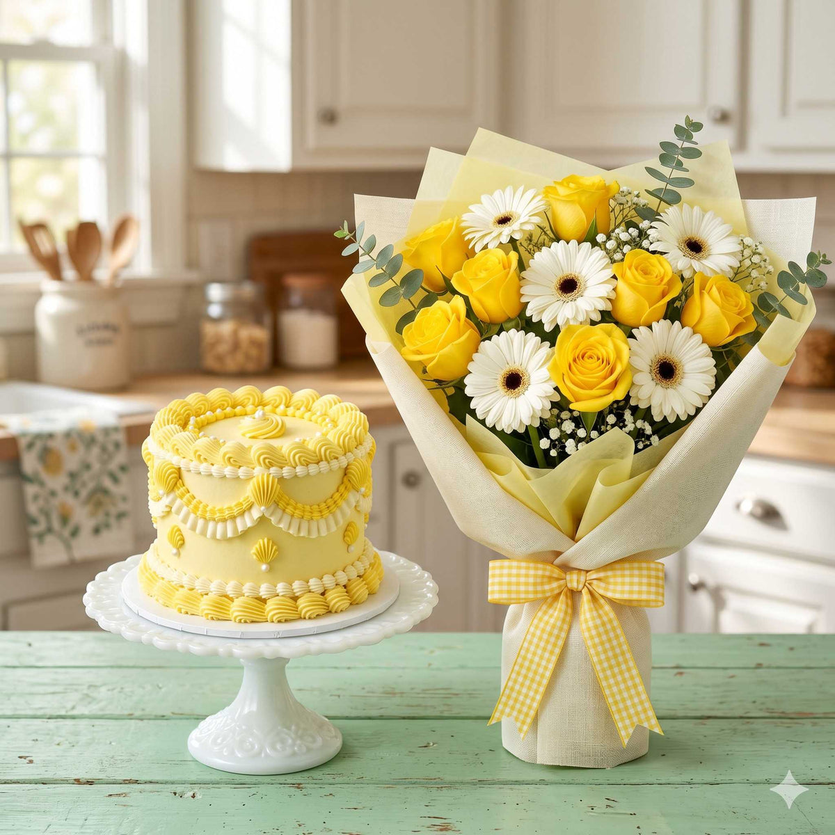 Sunshine Pineapple Vintage Ruffle Cake